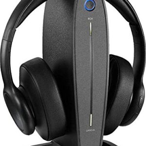 Insignia - NS-HAWHP2 RF Wireless Over-The-Ear Headphones - Black