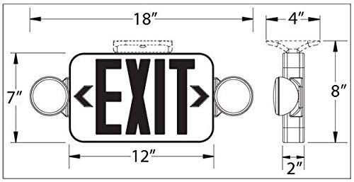 Corded Exit Sign Combo