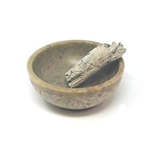 vrinda Soapstone Scrying/Smudge Bowl