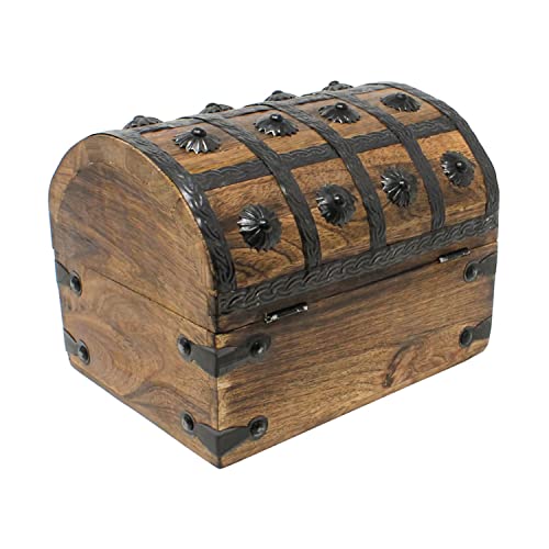 Nautical Cove Treasure Chest Keepsake and Jewelry Box Wood - Treasure Box Large (8x6x6)