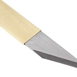 TIKUSAN Japanese Brass Pocket Knife (Kiridashi) for Right Hand 1Set Carving Marking Knife