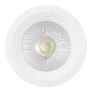 6" LED Integrated Ridged Spot Baffle Round Trim Recessed Lighting Kit 4-Pack, 11 Watts, Energy Star, CEC Title 24 Compliant, IC Rated, Dimmable, White, 6.25" Hole Size,91340