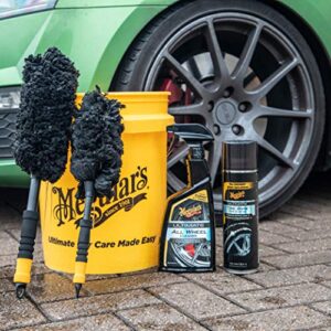 Meguiar's X1902EU Supreme Microfibre Wheel Brush, Medium, Completely Safe Wheel Cleaning, Black