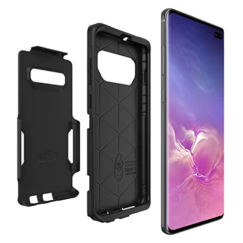 OtterBox Galaxy S10+ Commuter Series Case - BLACK, slim & tough, pocket-friendly, with port protection