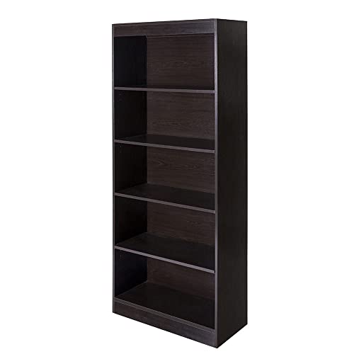 OneSpace Essentials 5-Tier Bookshelf, Espresso