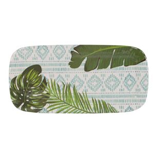 fitz and floyd tropical fun melamine leaf platter, 17-inch