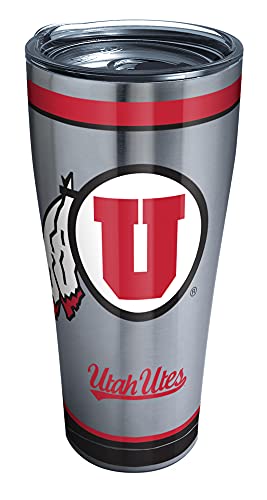 Tervis Triple Walled University of Utah Utes Insulated Tumbler Cup Keeps Drinks Cold & Hot, 20oz - Stainless Steel, Tradition