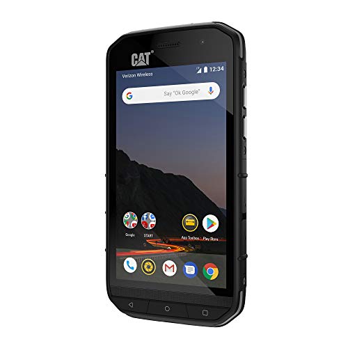 CAT PHONES S48c Unlocked Rugged Waterproof Smartphone, Verizon Network Certified (CDMA), U.S. Optimized (Single Sim) with 2 Year Warranty Including 2 Year Screen Replacement CS48SABNAMUNOD,Black