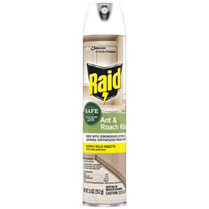 raid ant and roach killer, aerosol spray with essential oils 11 ounce (pack of 1)