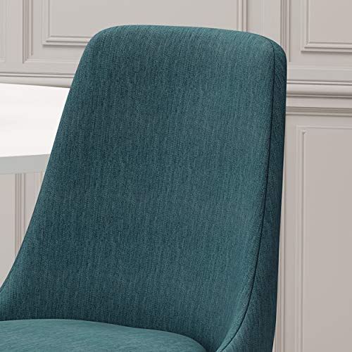 Christopher Knight Home Dawn Modern Fabric Dining Chairs, Teal, 23.75D x 19.25W x 35.25H in (Set of 2)