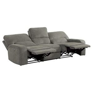 Homelegance Borneo 98" Double Reclining Sofa (Power), Mocha