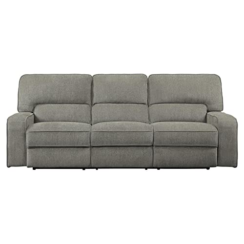 Homelegance Borneo 98" Double Reclining Sofa (Power), Mocha