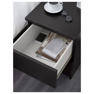 IKEA Malm 2-Drawer Chest, Black-Brown