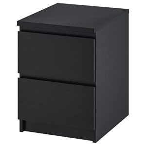 IKEA Malm 2-Drawer Chest, Black-Brown