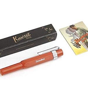 Kaweco Sport Skyline Fountain Pen Fox, Fine Nib with Kaweco Sport Octagonal Clip Chrome