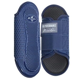 professional's choice pro performance hybrid splint boot | durable pro mesh outer layer | integrated strike area | exercise or turnout | waterproof | front or hind legs | navy large