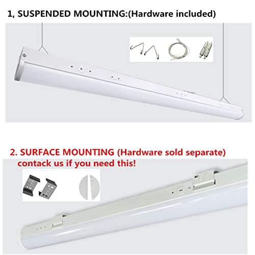 1000LED 4FT Tunable LED Strip Linear Light 40W, 0-10V Dimmable, 5,200Lm, CCT 3500K/4000K/5000K Selectable, AC120-277V, LED Shop Light, LED Strip Light, Ceilling Light