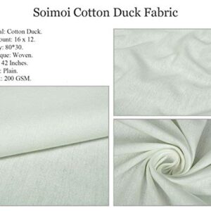 Soimoi Cotton Canvas Fabric Lemon Slice & Texture Decor Fabric Printed Yard 42 Inch Wide