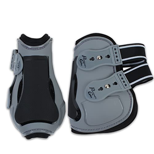 Professional's Choice Pro Performance Show Jump Boots | Hind Rear Pair | Universal Size | TPU Fastener | Charcoal