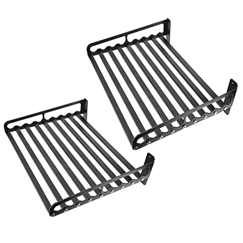 MaxxCloud Electric Oven Holders, Microwave Oven Rack Kitchen Shelf, Black Storage Racks Wall Shelf, Kitchen Organizer Aeronautical Aluminum, Weight Bearing 80 lb (23.6'' x 15.5'', Black)