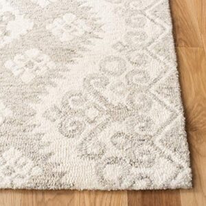 safavieh micro-loop collection accent rug - 2'3" x 4', ivory & beige, handmade wool, ideal for high traffic areas in entryway, living room, bedroom (mlp952a)