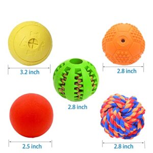 Volacopets 5 Different Functions Interactive Dog Puzzle Toys Balls for Medium Large Dogs, Food Treat Dispensing Dog Toys