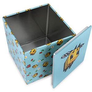 MINECRAFT Bee Pattern 4-Inch Tin Storage Box Cube Organizer with Lid | Basket Container, Cubby Cube Closet Organizer, Home Decor Playroom Accessories | Video Game Toys, Gifts and Collectibles