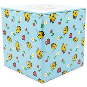 MINECRAFT Bee Pattern 4-Inch Tin Storage Box Cube Organizer with Lid | Basket Container, Cubby Cube Closet Organizer, Home Decor Playroom Accessories | Video Game Toys, Gifts and Collectibles