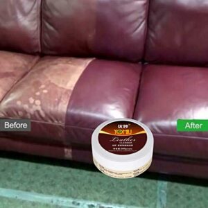 glumes easy leather restoration leather recoloring balm restore & repair your sofas, car seats & other leather furniture (clear)