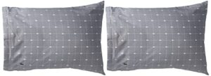 lacoste slice sheet set, standard pillowcase pair, sleet