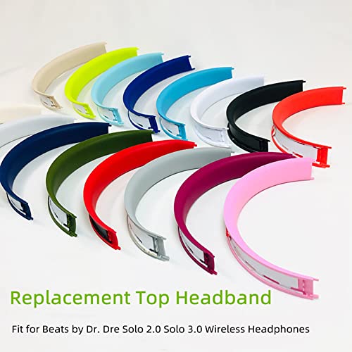 Learsoon Solo3 Replacement Headband Rubber Cushion Compatible with Beats by Dr. Dre Solo 2.0 Solo 3.0 Wireless Headphones(White)