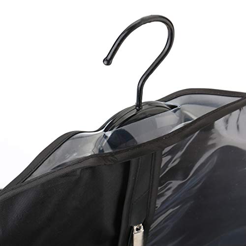 Foraineam 5 Pack 43 Inch Oxford Fabric Garment Bag Suit Cover Bags with Zipper and Transparent Window for Travel and Storage, Washable Suit Bag for Suits, Coats, Shirts, Dresses