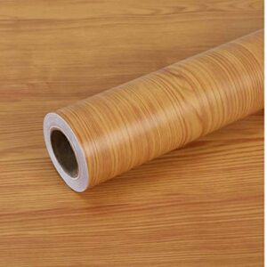 Yellow Wood Grain Contact Paper Self Adhesive Shelf Liner for Kitchen Cabinets Drawer Shelves Table Door 16" x 78.7"