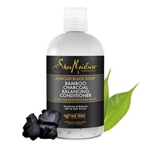 SheaMoisture African Black Soap Bamboo Charcoal Balancing Conditioner, 13 Fluid Ounce