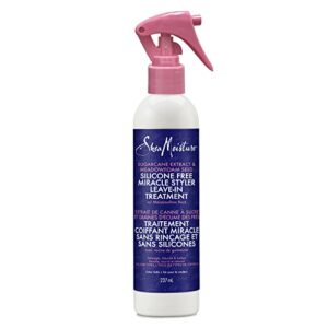 sheamoisture leave-in treatment conditioner for dry hair sugarcane extract and meadowfoam seed silicone-free 8 oz