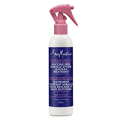 SheaMoisture Leave-In Treatment Conditioner for Dry Hair Sugarcane Extract and Meadowfoam Seed Silicone-Free 8 oz