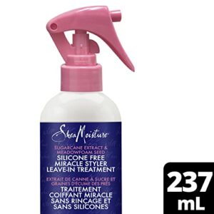 SheaMoisture Leave-In Treatment Conditioner for Dry Hair Sugarcane Extract and Meadowfoam Seed Silicone-Free 8 oz