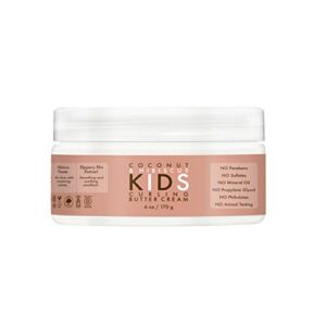 sheamoisture curling styling cream for curl definition coconut & hibiscus curl and detangle kids hair 6 oz