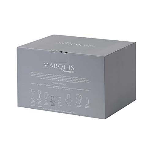 Marquis By Waterford Moments Stemless Wine Glass Set of 4, 4 Count (Pack of 1), Clear