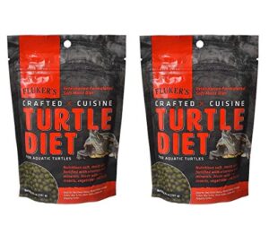 fluker's 2 pack of crafted cuisine, 6.75 ounces each, turtle diet for red-eared sliders, painted turtles, softshell turtles, map turtles, musk turtles, cooters and snapping turtles