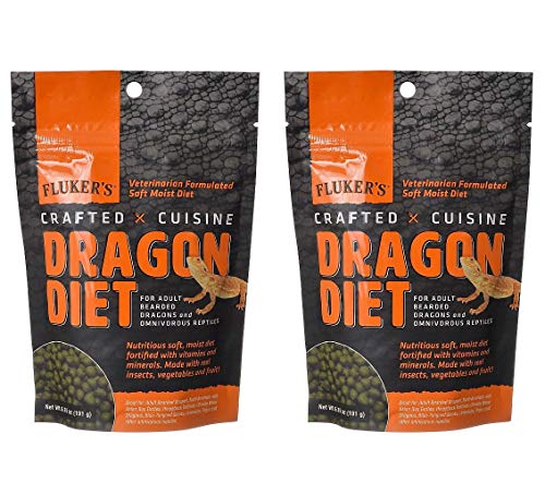 Fluker's 2 Pack of Crafted Cuisine, 6.75 Ounces Each, Moist Diet for Adult Bearded Dragons and Omnivorous Reptiles