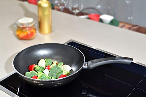 Ravelli Italia Linea 85 Non Stick Induction Wok Stir Fry Pan, 11 Inch