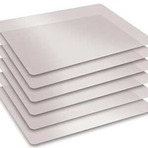 Extra Thick Flexible Frosted Clear Plastic Cutting Mats, 12" x 18", Set of 6, by Better Kitchen Products