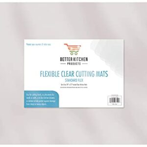 Extra Thick Flexible Frosted Clear Plastic Cutting Mats, 12" x 18", Set of 6, by Better Kitchen Products