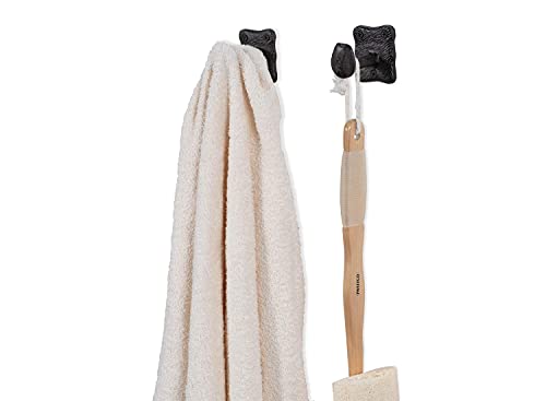 Rustic State Motris Wall Mount Cast Iron Hooks Coat Towel Bag Hat Hanger Multiuse Entryway Railroad Spike Rack Black Set of 2