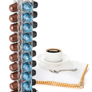 Mixpresso Capsule Spinning Carousel Holder I 360 Degree Rotatable Coffee Capsules Holder Rack I Solid Base | Holds 40 Coffee Pods Easy Access, Espresso Pod Holder For Home & Office