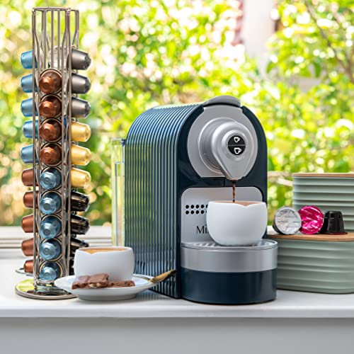 Mixpresso Capsule Spinning Carousel Holder I 360 Degree Rotatable Coffee Capsules Holder Rack I Solid Base | Holds 40 Coffee Pods Easy Access, Espresso Pod Holder For Home & Office