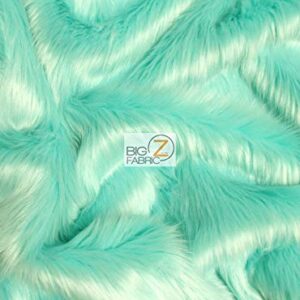 Faux Fake Fur Solid Shaggy Long Pile Fabric Sold by The Yard DIY Coats Costumes Scarfs Rugs Accessories Fashion (Aqua)