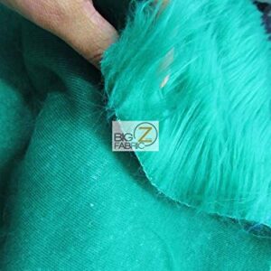 Faux Fake Fur Solid Shaggy Long Pile Fabric Sold by The Yard DIY Coats Costumes Scarfs Rugs Accessories Fashion (Aqua)