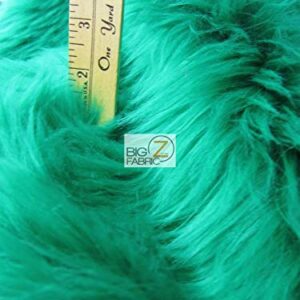 Faux Fake Fur Solid Shaggy Long Pile Fabric Sold by The Yard DIY Coats Costumes Scarfs Rugs Accessories Fashion (Aqua)